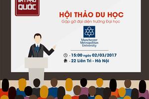GẶP GỠ CÙNG ĐẠI DIỆN TRƯỜNG MANCHESTER METROPOLITAN UNIVERSITY